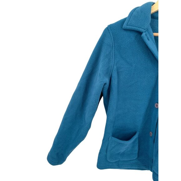 Vintage L.L. bean Fleece Coat Jacket Womens size M Outdoors Utility Minimalist - Picture 9 of 9